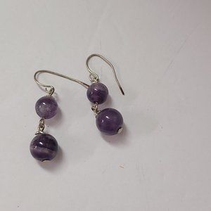 Southwest Sterling Silver Amethyst Earrings